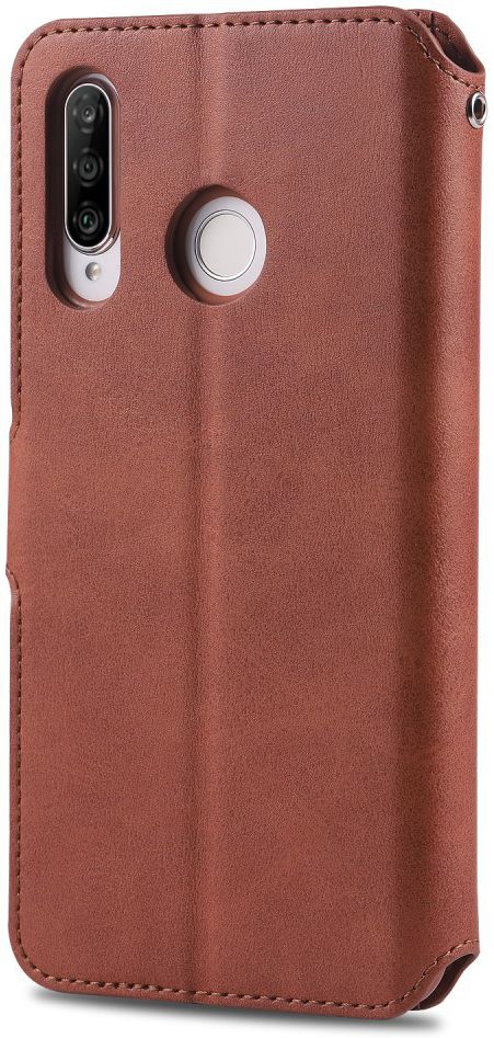 AZNS Huawei P30 Lite Portemonnee Stand Hoesje Bruin afbeelding 9