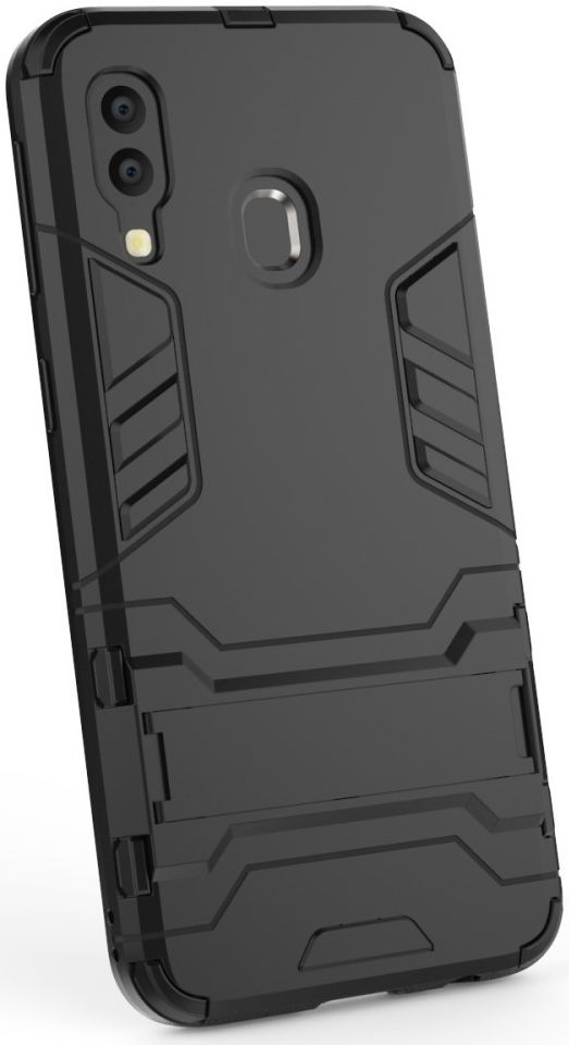 Samsung Galaxy A40 Hybrid Hoesje Zwart afbeelding 2