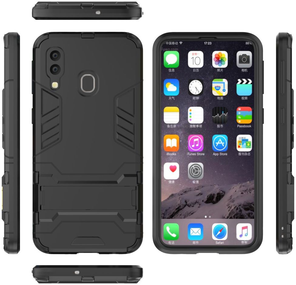 Samsung Galaxy A40 Hybrid Hoesje Zwart afbeelding 6