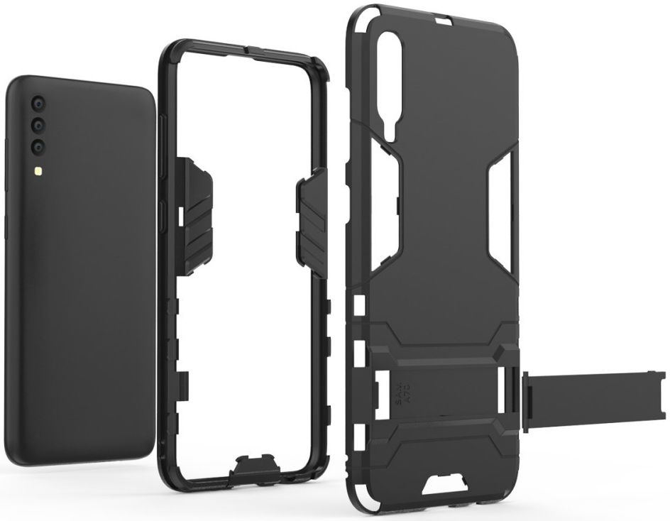 Hybride Samsung Galaxy A70 Hoesje Zwart afbeelding 3