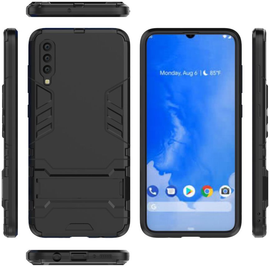 Hybride Samsung Galaxy A70 Hoesje Zwart afbeelding 5