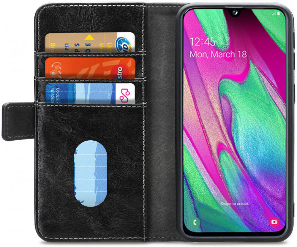 Mobilize Elite Gelly Wallet Samsung Galaxy A40 Hoesje Book Case Zwart afbeelding 1