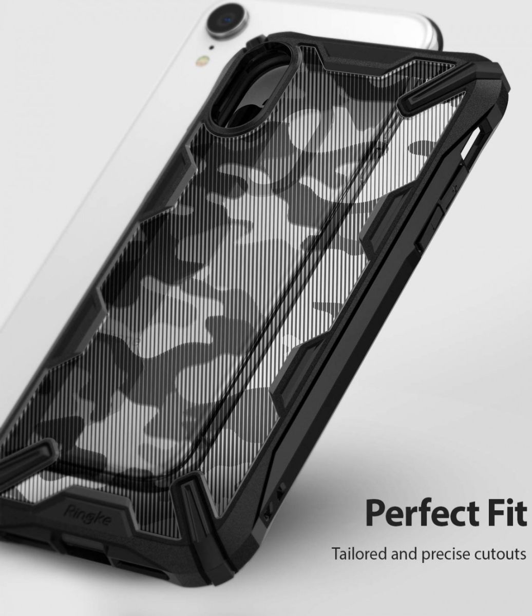 Ringke Fusion X Apple iPhone XR Hoesje Camo Zwart afbeelding 5