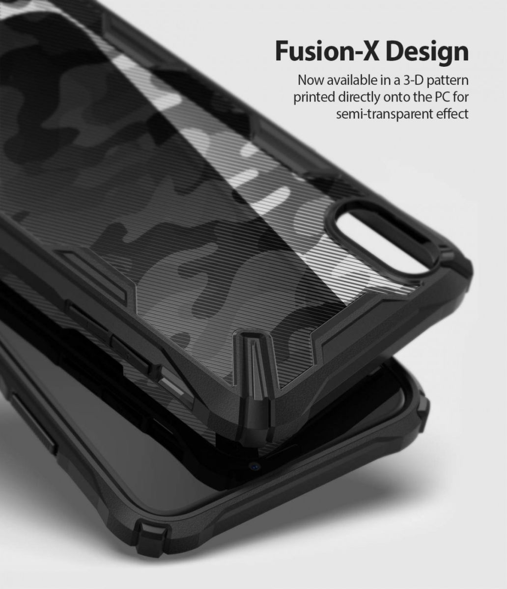Ringke Fusion X Apple iPhone XR Hoesje Camo Zwart afbeelding 8