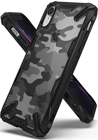 Ringke Fusion X Apple iPhone XR Hoesje Camo Zwart afbeelding 1