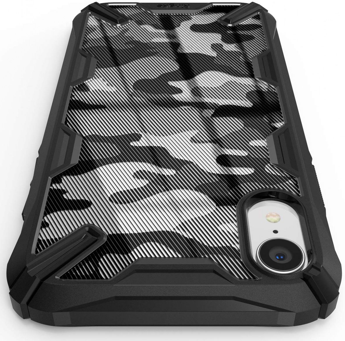 Ringke Fusion X Apple iPhone XR Hoesje Camo Zwart afbeelding 2