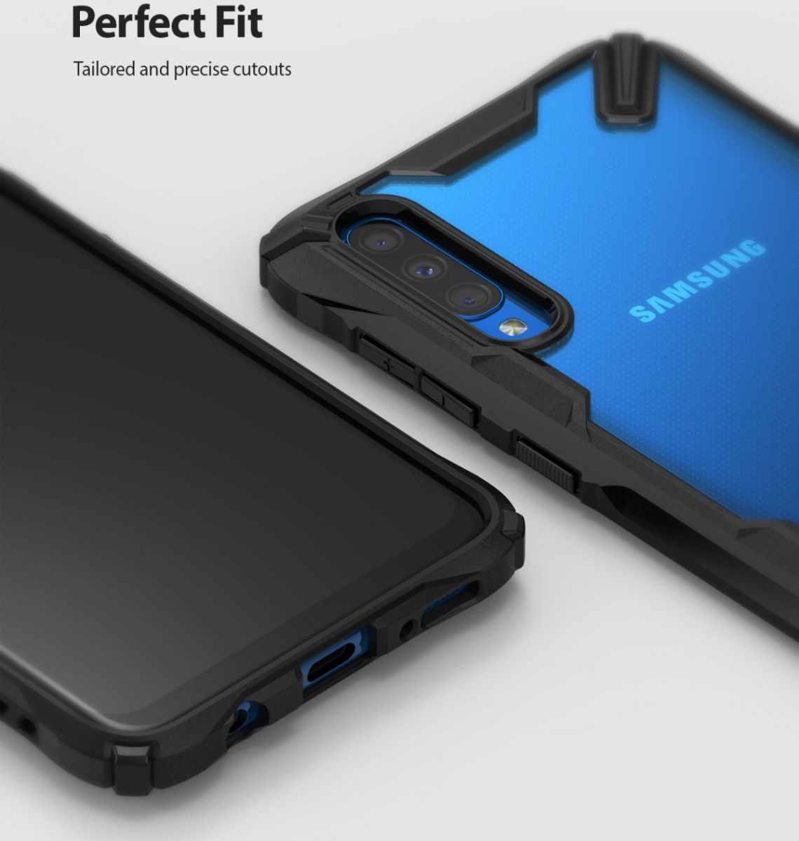 Ringke Fusion X Samsung Galaxy A50 Hoesje Zwart afbeelding 3