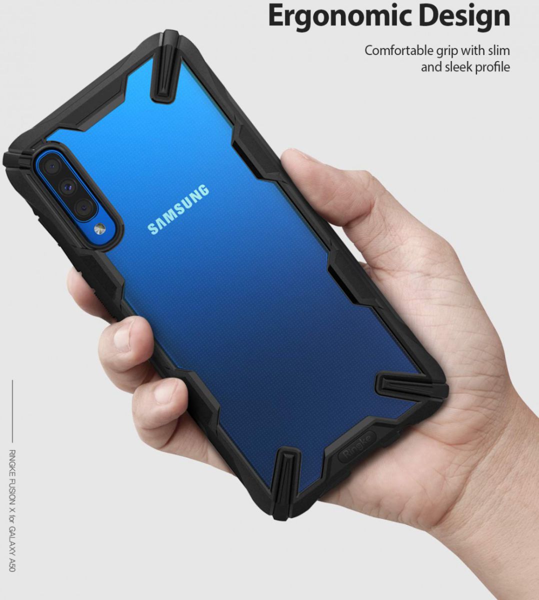 Ringke Fusion X Samsung Galaxy A50 Hoesje Zwart afbeelding 5