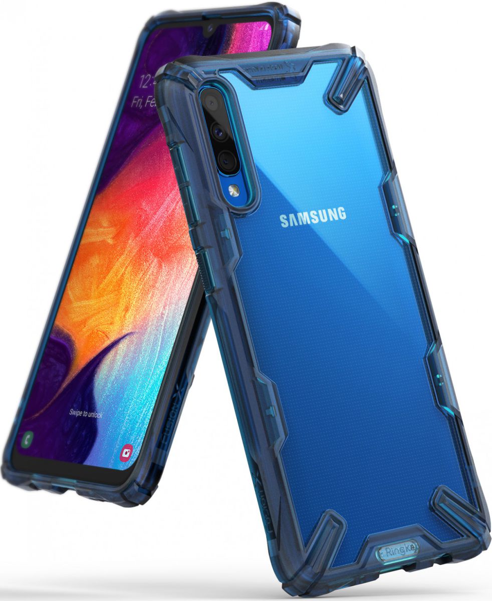 Ringke Fusion X Samsung Galaxy A50 Hoesje Blauw afbeelding 1