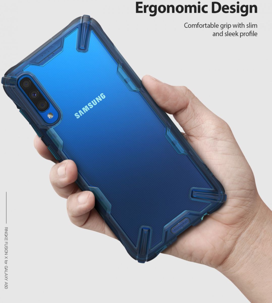 Ringke Fusion X Samsung Galaxy A50 Hoesje Blauw afbeelding 2