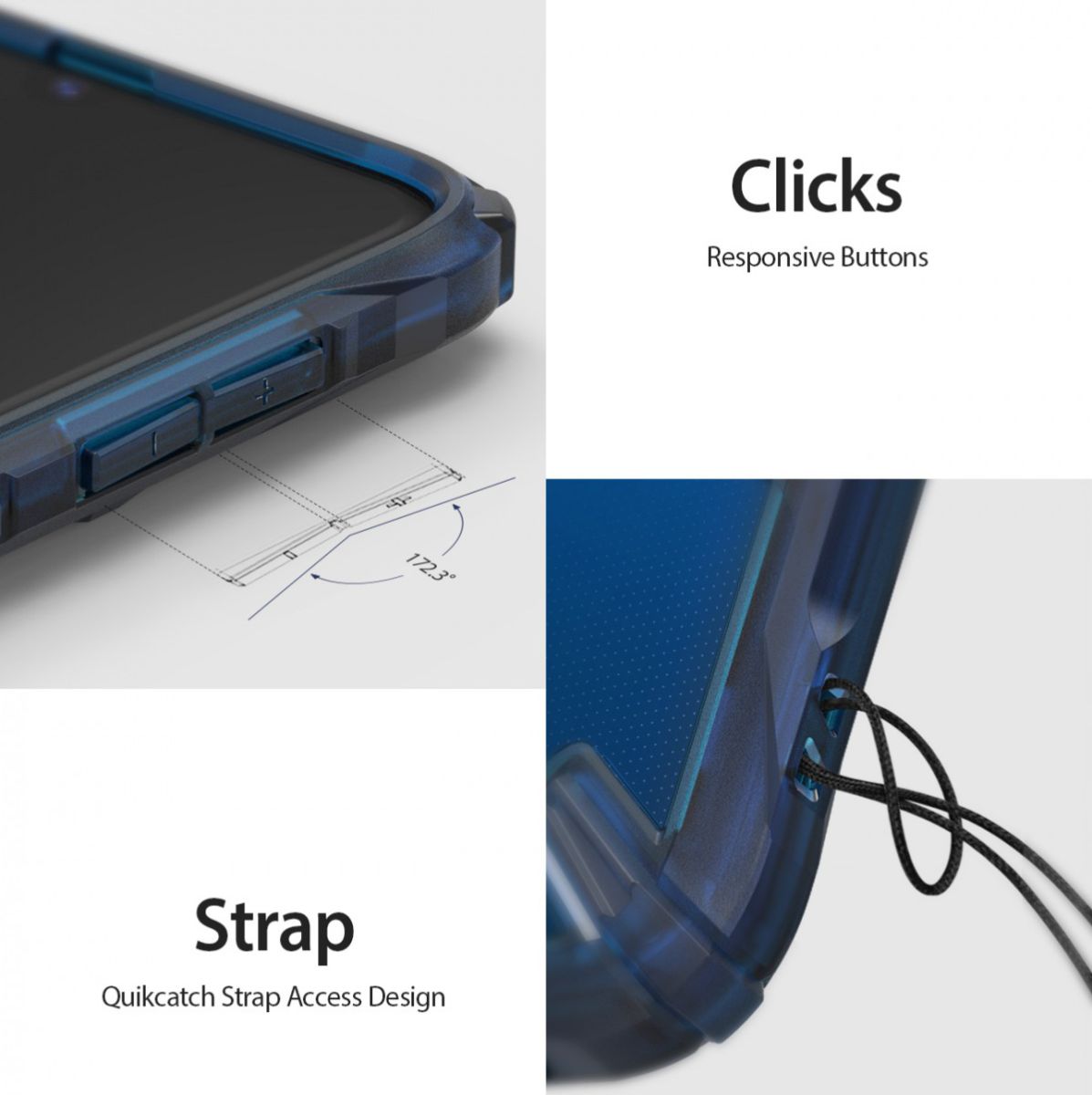 Ringke Fusion X Samsung Galaxy A50 Hoesje Blauw afbeelding 5
