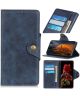 Samsung Galaxy A50 Book Case Hoesje Kunst Leer Wallet Blauw