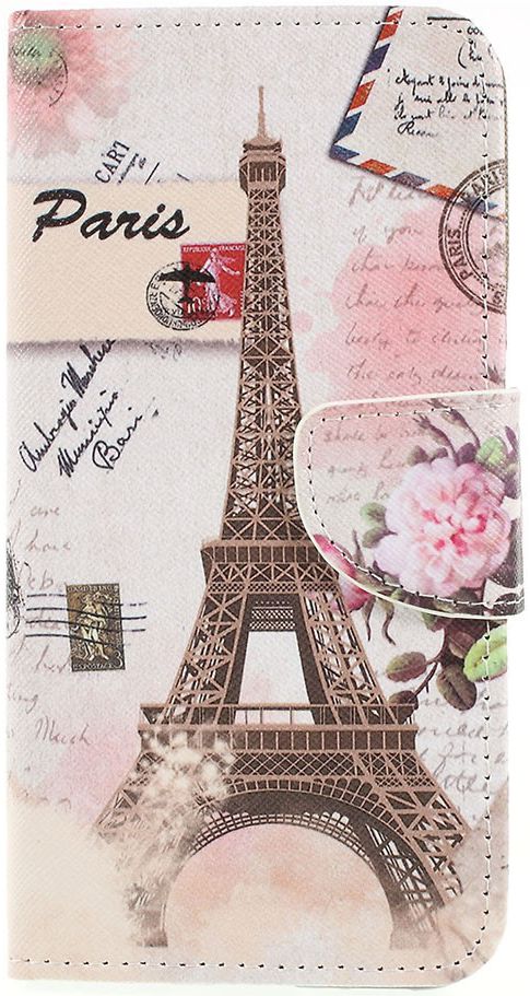 Samsung Galaxy A50 Book Case Hoesje Wallet met Print Eiffeltoren afbeelding 1
