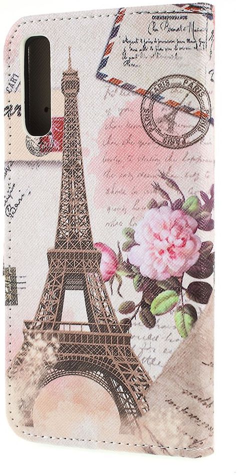 Samsung Galaxy A50 Book Case Hoesje Wallet met Print Eiffeltoren afbeelding 2