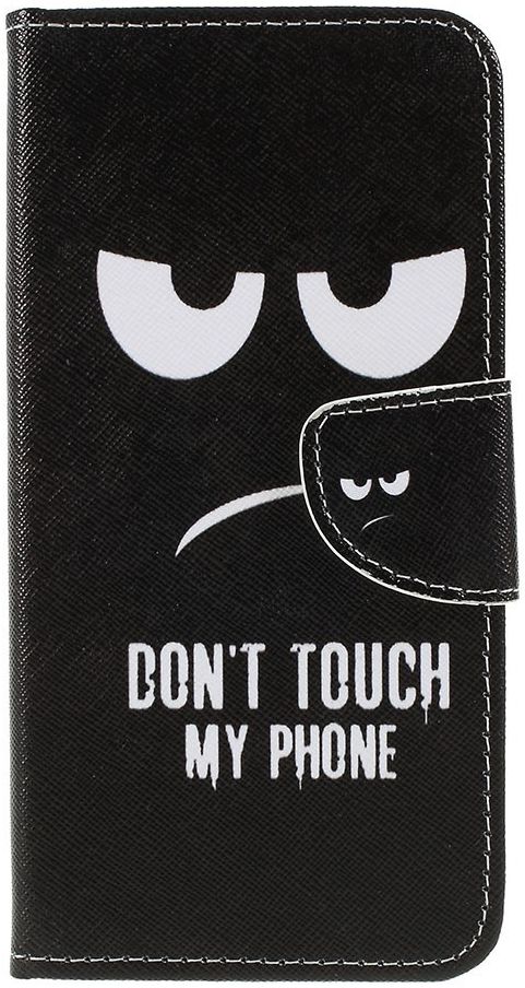 Samsung Galaxy A50 Book Case Hoesje Wallet Print Don't Touch My Phone afbeelding 1