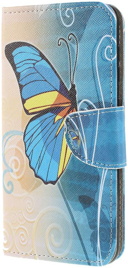 Samsung Galaxy A50 Book Case Hoesje Wallet Print Blauwe Vlinder afbeelding 2
