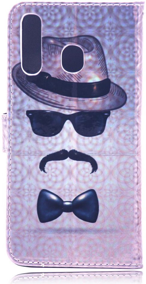 Samsung Galaxy A50 Book Case Hoesje Wallet met Print Gentleman afbeelding 2