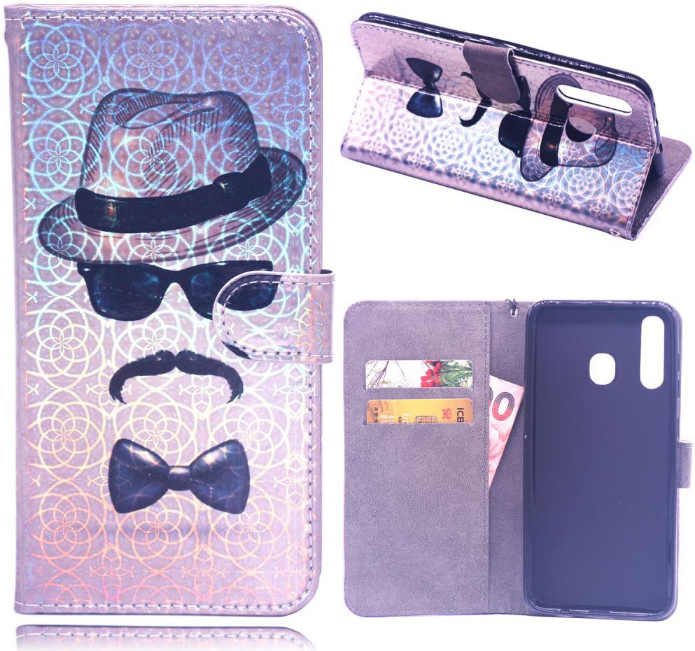 Samsung Galaxy A50 Book Case Hoesje Wallet met Print Gentleman afbeelding 3