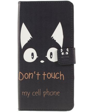 Samsung Galaxy A50 Book Case Hoesje Wallet Print Don't Touch Hoesjes
