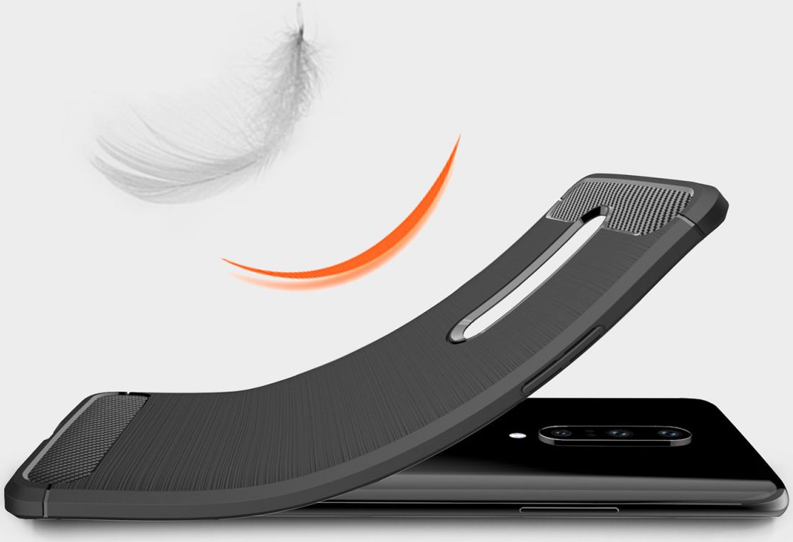 OnePlus 7 Pro Geborsteld TPU Hoesje Blauw afbeelding 6