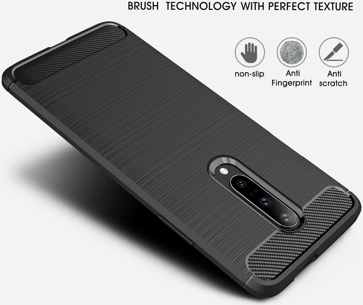 OnePlus 7 Pro Geborsteld TPU Hoesje Blauw afbeelding 7