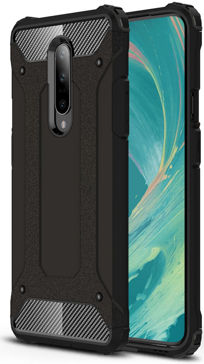 OnePlus 7 Pro Hybride Hoesje Zwart afbeelding 1