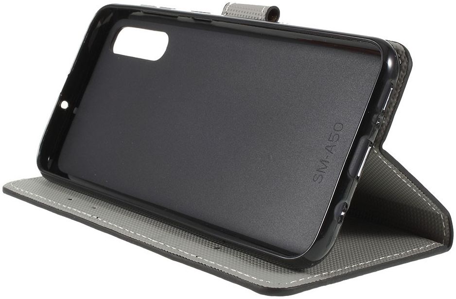 Samsung Galaxy A50 Book case Hoesje Wallet Kunst Leer Amerikaanse Vlag afbeelding 3