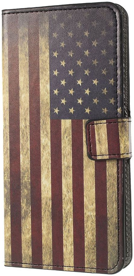 Samsung Galaxy A50 Book case Hoesje Wallet Kunst Leer Amerikaanse Vlag afbeelding 5