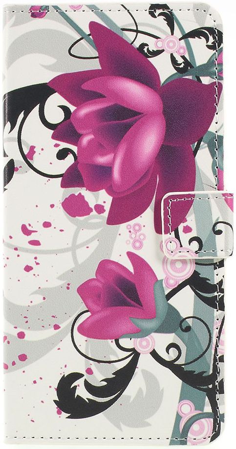 Samsung Galaxy A50 Book Case Hoesje Wallet met Print Kapok Bloem afbeelding 1