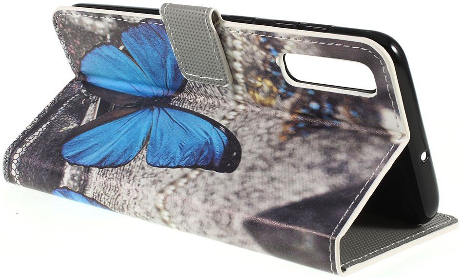 Samsung Galaxy A50 Book Case Hoesje Wallet met Print Vlinder afbeelding 2