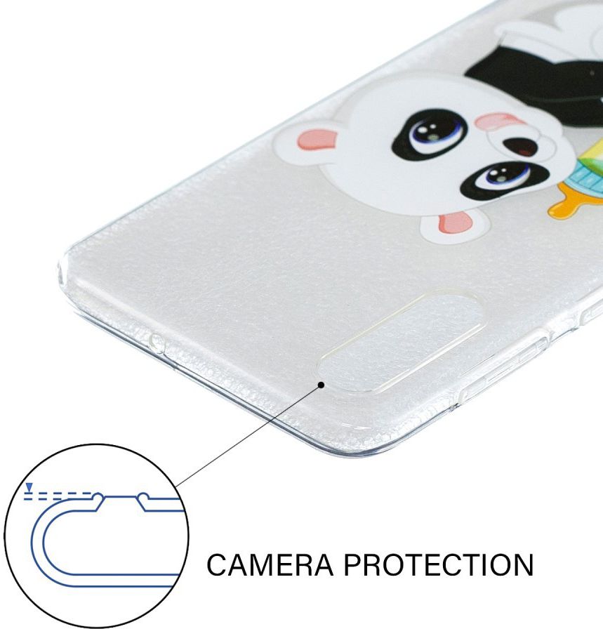 Samsung Galaxy A50 Hoesje TPU met Print Cute Panda afbeelding 4