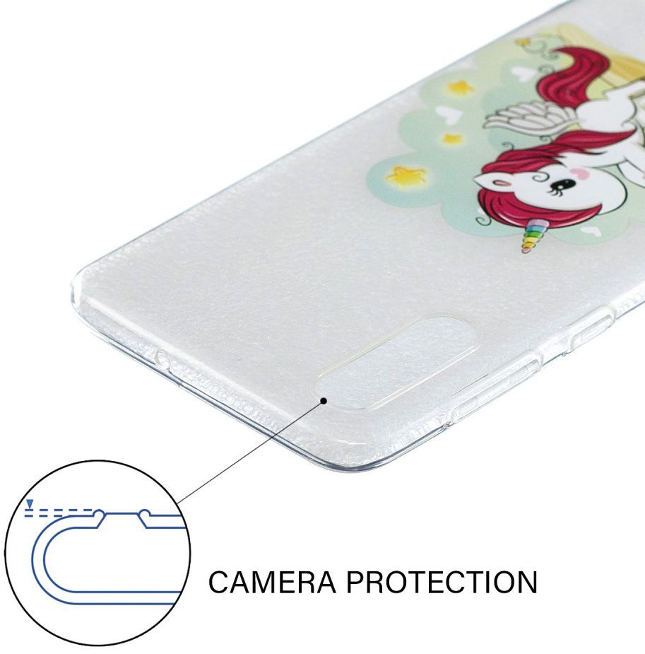 Samsung Galaxy A50 Hoesje TPU met Print Unicorn afbeelding 4