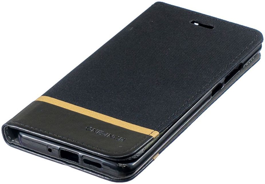 Huawei P30 Pro Linnen Portemonnee Hoesje Zwart afbeelding 4