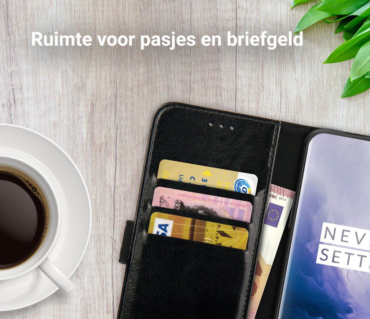 Rosso Element OnePlus 7 Pro Hoesje Book Cover Zwart afbeelding 9