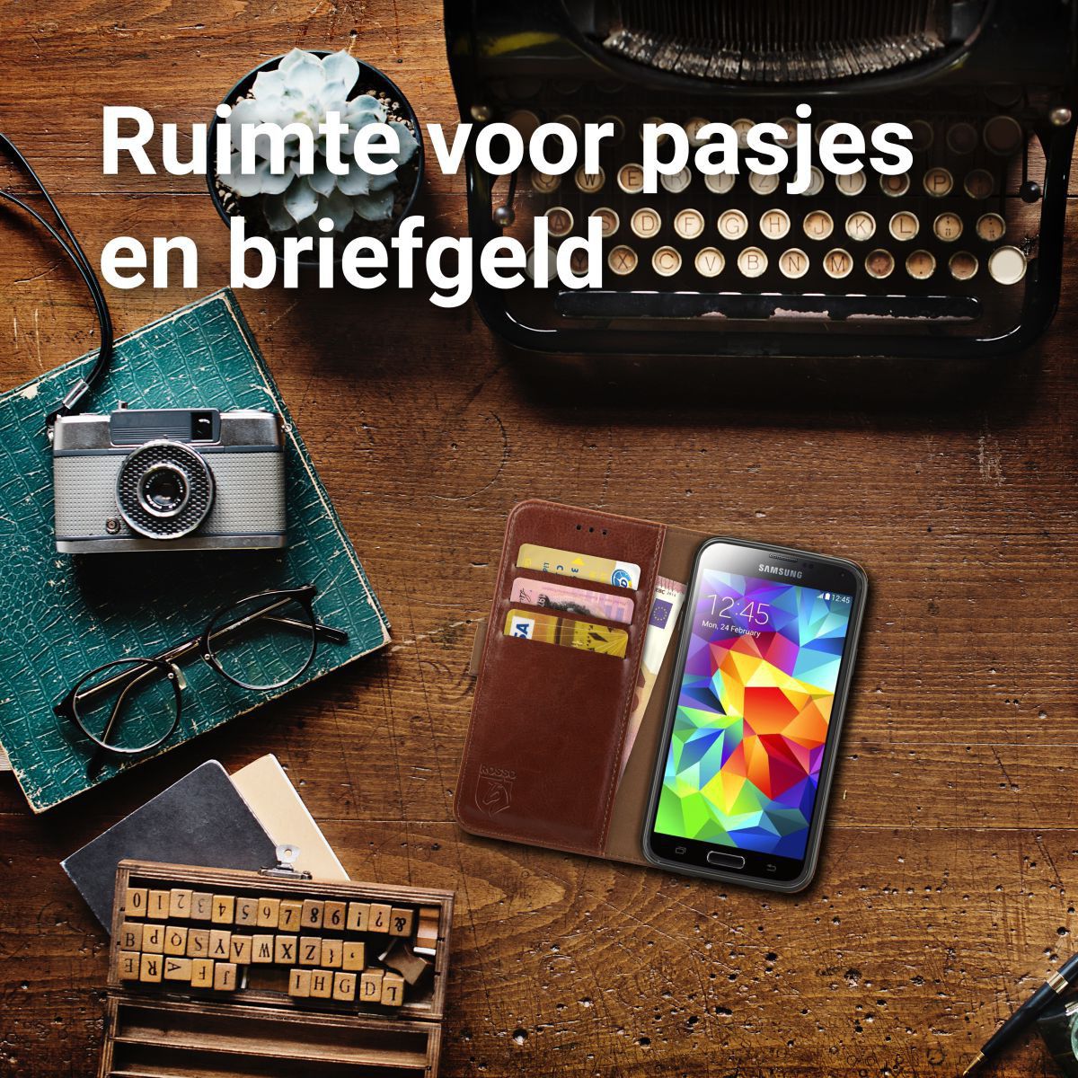 Rosso Element OnePlus 7 Pro Hoesje Book Cover Bruin afbeelding 8