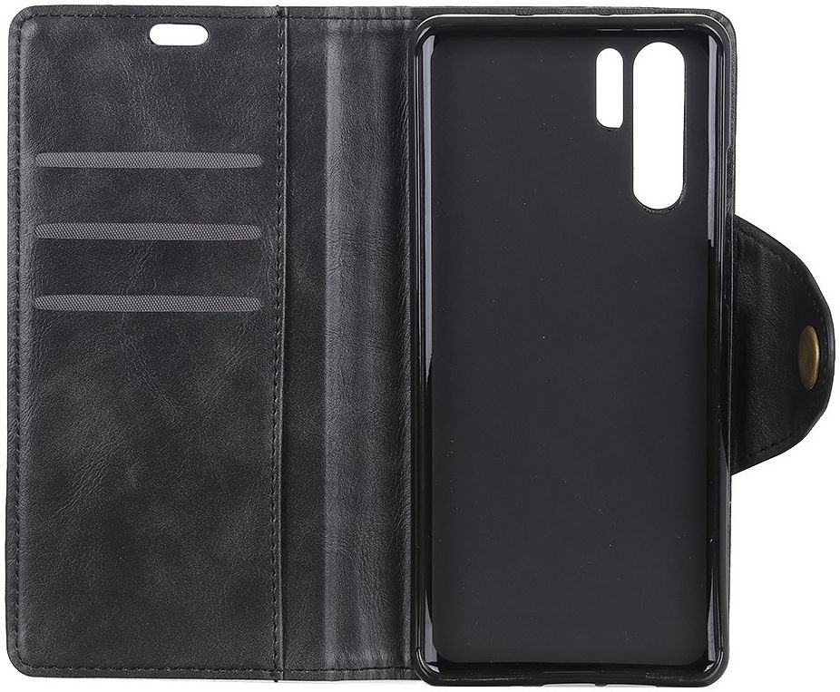 Huawei P30 Pro Portemonnee Stand Hoesje Zwart afbeelding 3