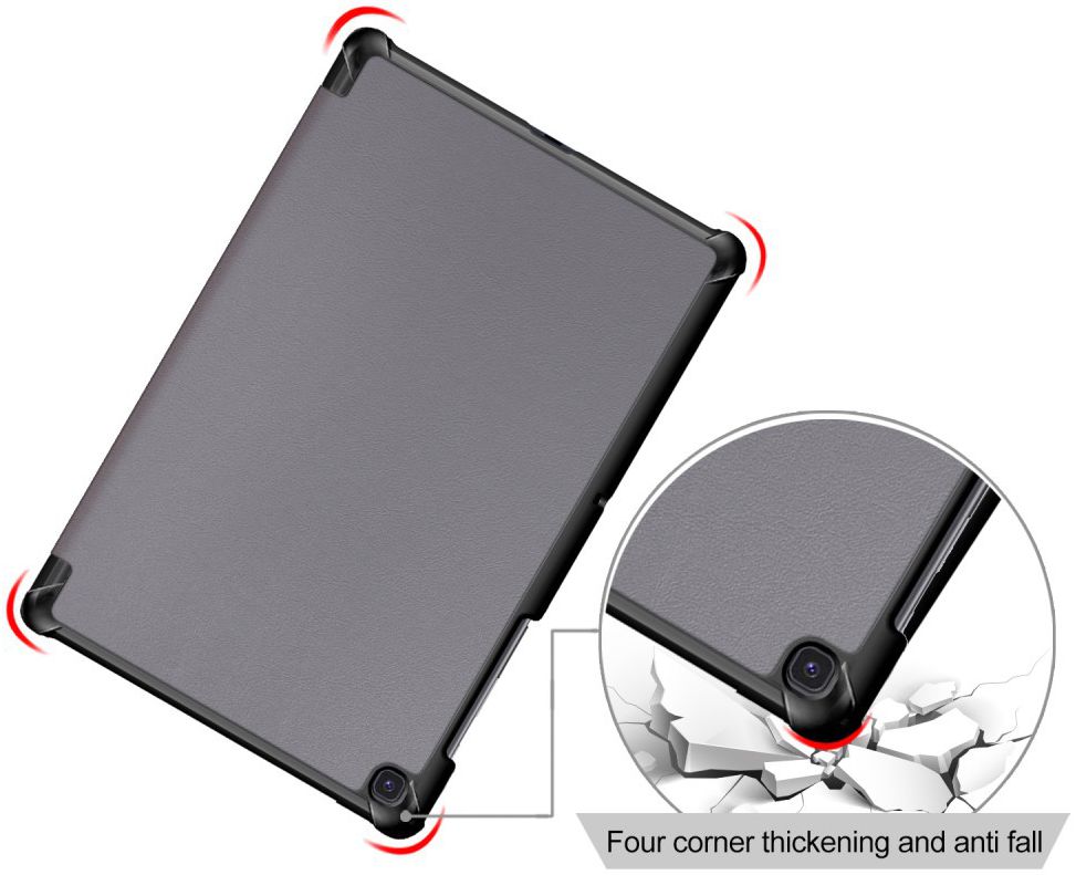 Samsung Galaxy Tab S5e Hoes Tri-Fold Grijs afbeelding 5