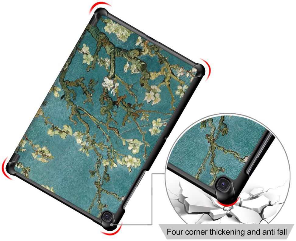 Samsung Galaxy Tab S5e Hoes Tri-Fold met Wintersweet Print afbeelding 5