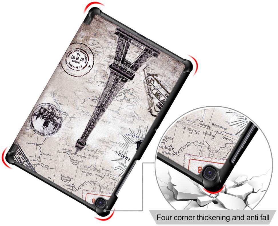 Samsung Galaxy Tab S5e Tri-Fold Hoes met Eiffeltoren Print afbeelding 5