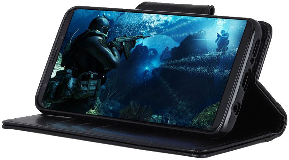 Samsung Galaxy A40 Portemonnee Stand Hoesje Zwart afbeelding 4