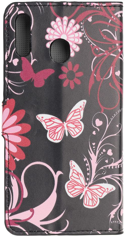 Samsung Galaxy A40 Portemonnee Hoesje met Print Butterfly Flower afbeelding 5