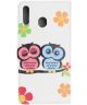 Samsung Galaxy A40 Portemonnee Hoesje met Print Cute Owls
