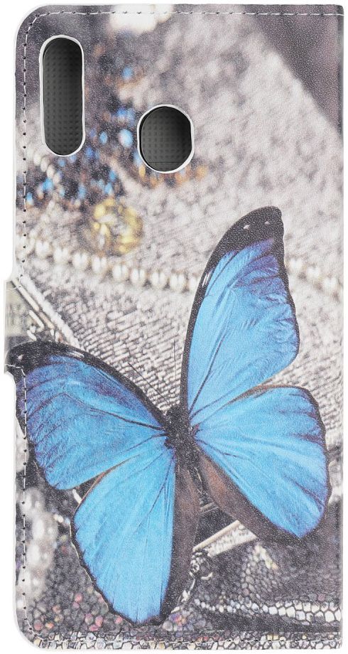 Samsung Galaxy A40 Portemonnee Hoesje met Print Blauw Vlinder afbeelding 5