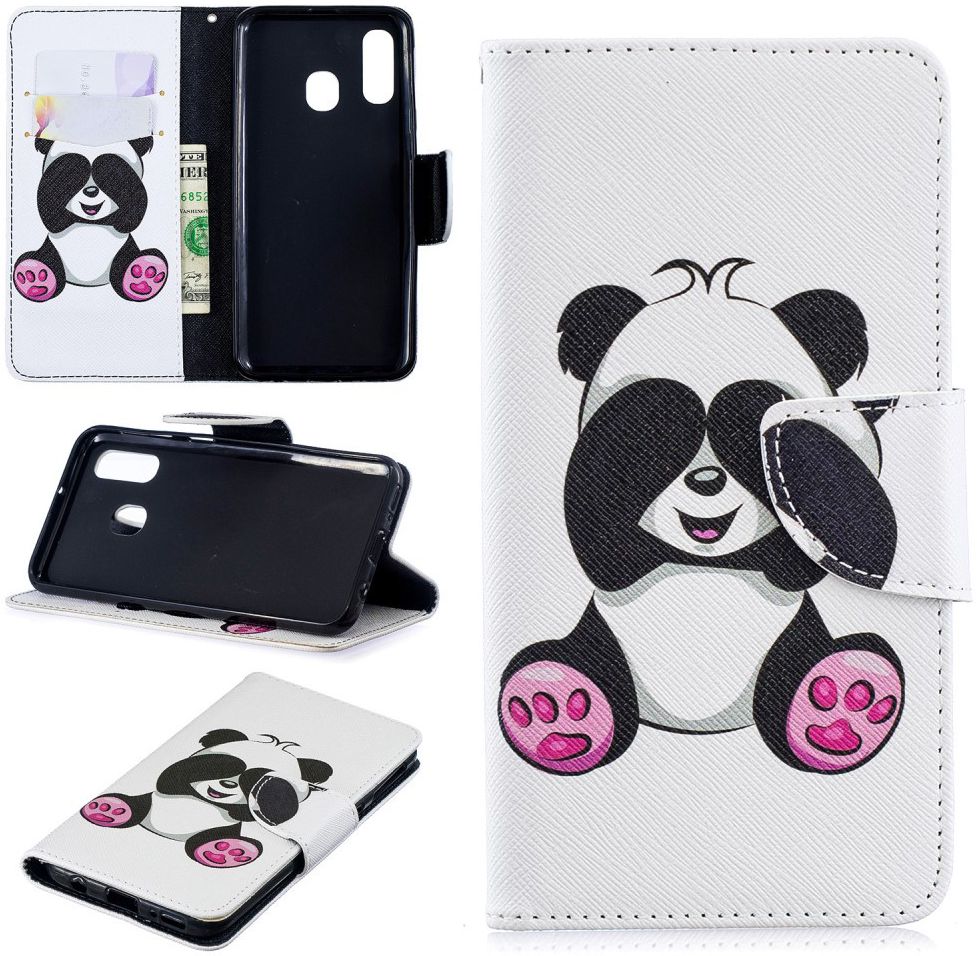 Samsung Galaxy A40 Portemonnee Print Hoesje Panda afbeelding 10