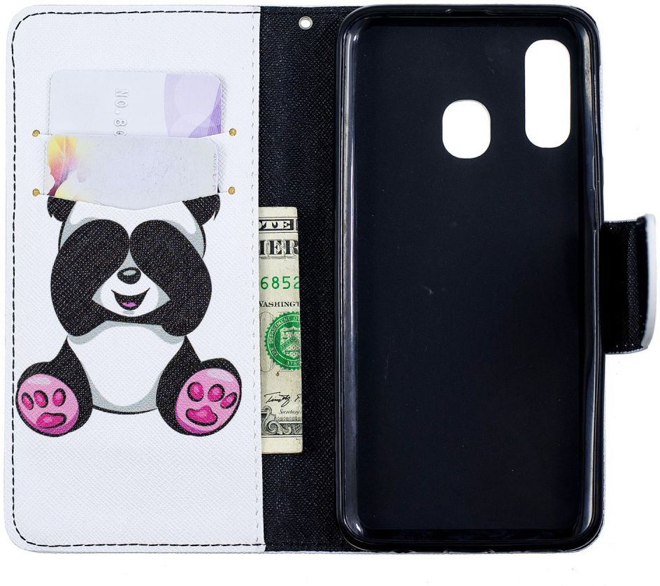 Samsung Galaxy A40 Portemonnee Print Hoesje Panda afbeelding 2