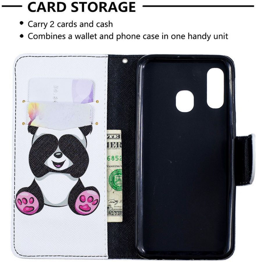 Samsung Galaxy A40 Portemonnee Print Hoesje Panda afbeelding 3