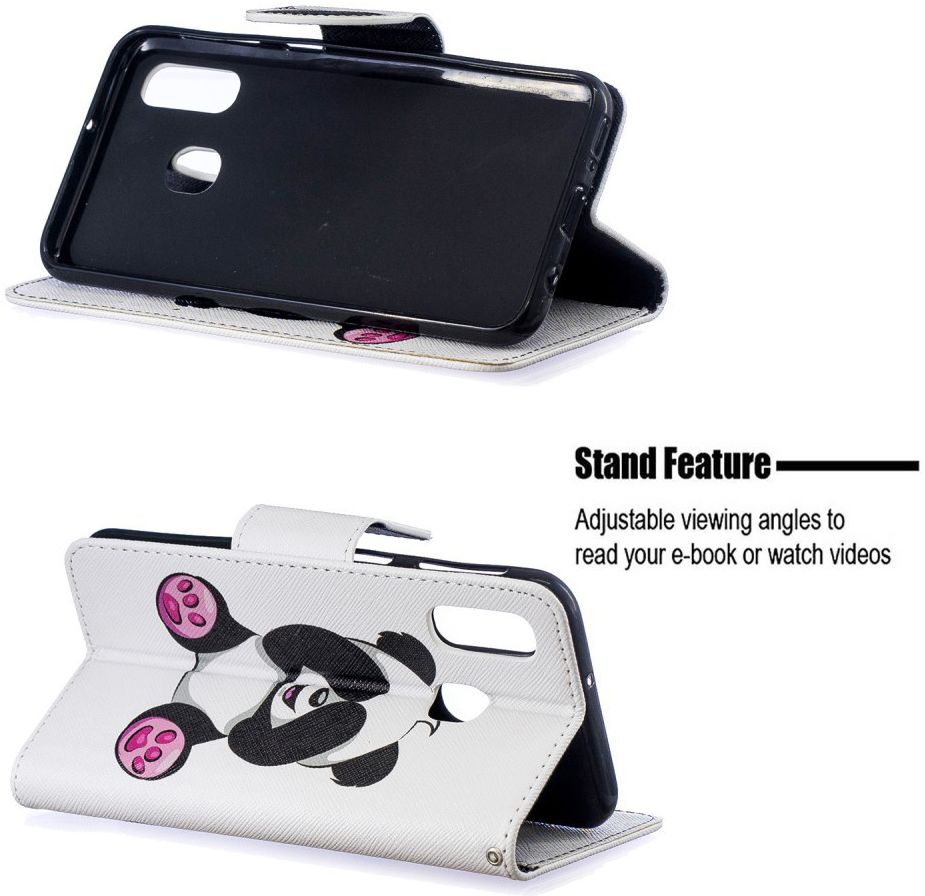 Samsung Galaxy A40 Portemonnee Print Hoesje Panda afbeelding 4