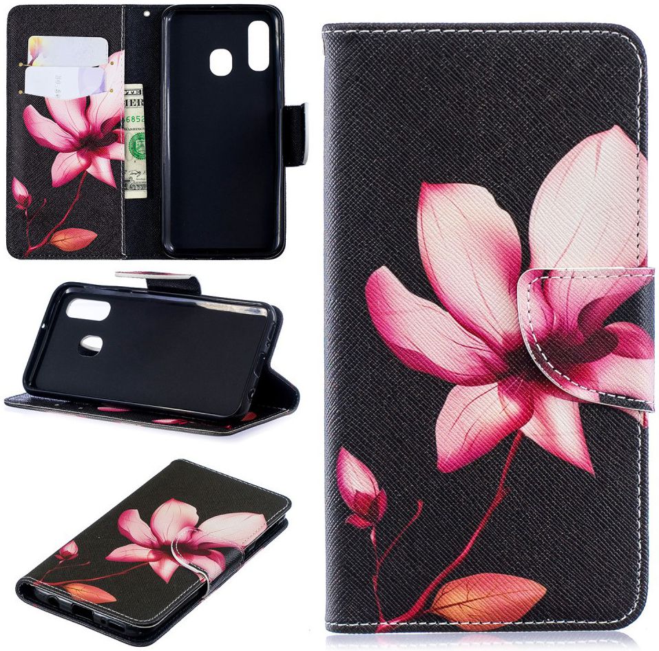 Samsung Galaxy A40 Portemonnee Print Hoesje Bloem afbeelding 10
