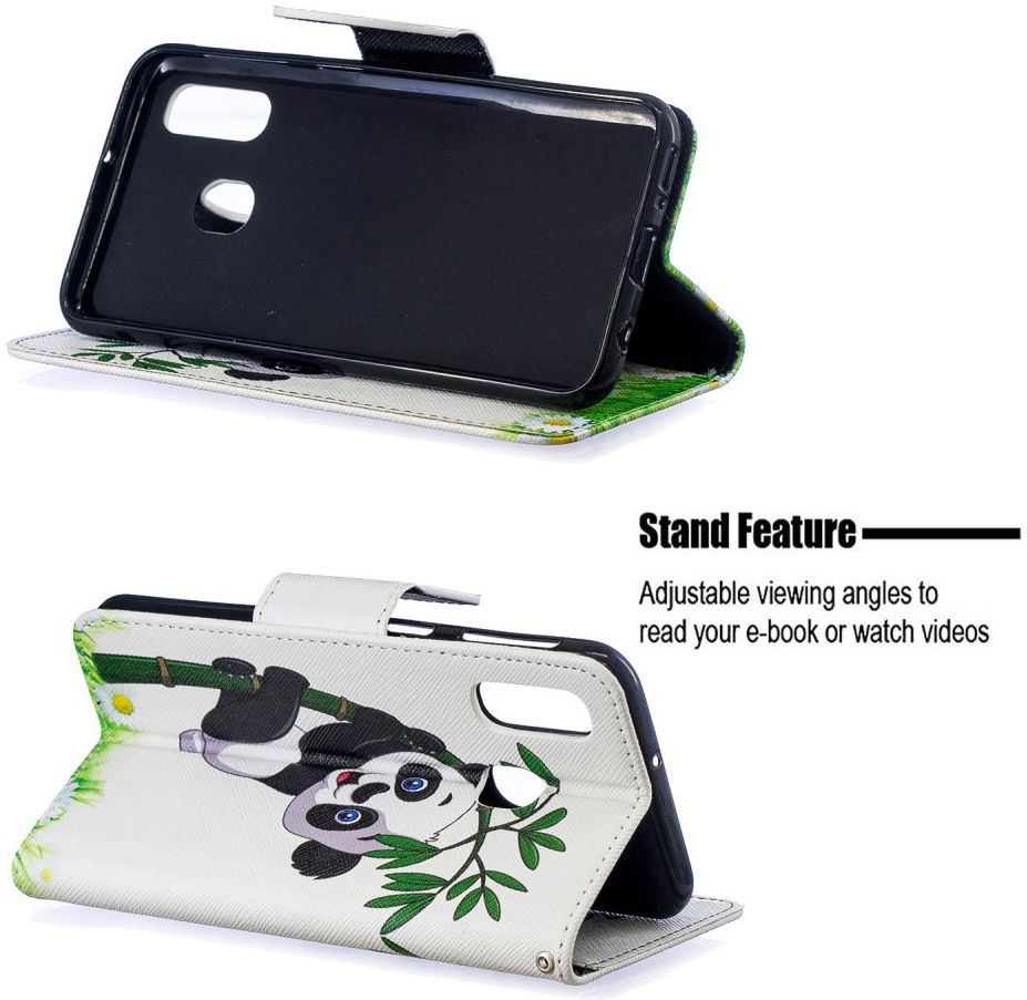 Samsung Galaxy A40 Portemonnee Print Hoesje Lovely Panda afbeelding 4