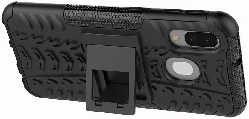 Samsung Galaxy A40 Robuust Hybride Hoesje Zwart afbeelding 5